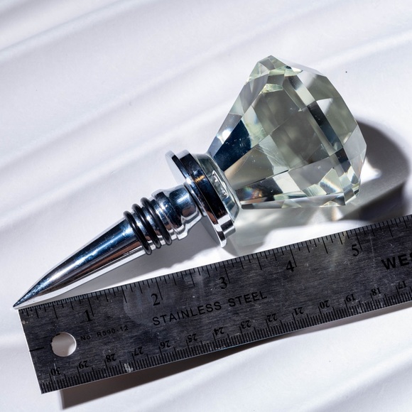 BNIB Glass Diamond Wine Stopper - Picture 5 of 7